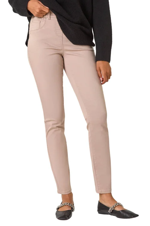 Roman Taupe 31'' Denim Stretch Jegging - 10 Image 1