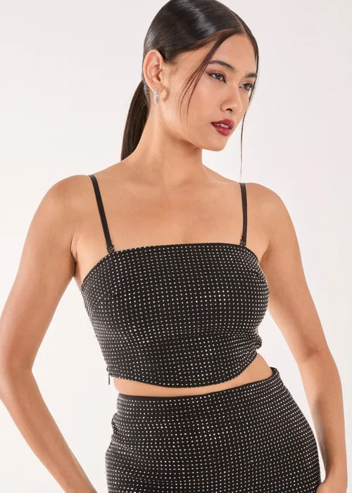 Pink Vanilla Black Rhinestone Multiway Corset Top - 6 Image 4