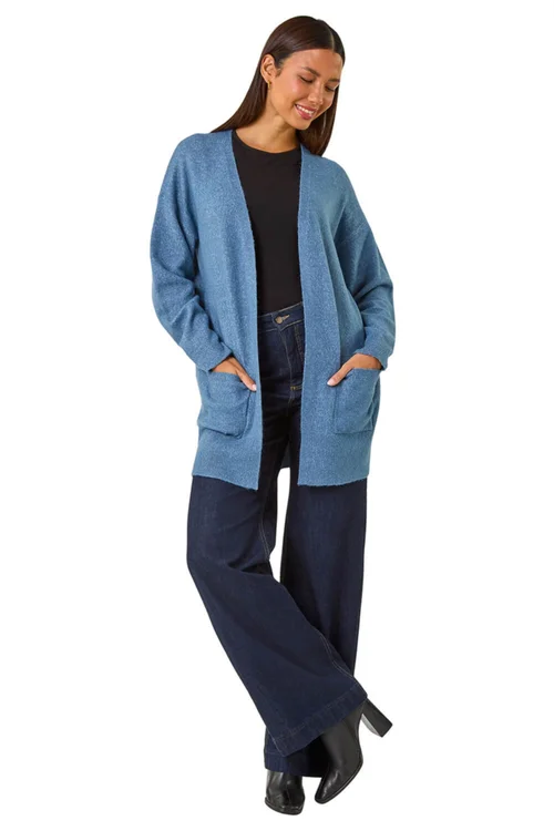 Roman Denim Soft Knit Longline Cardigan - 10 Image 2