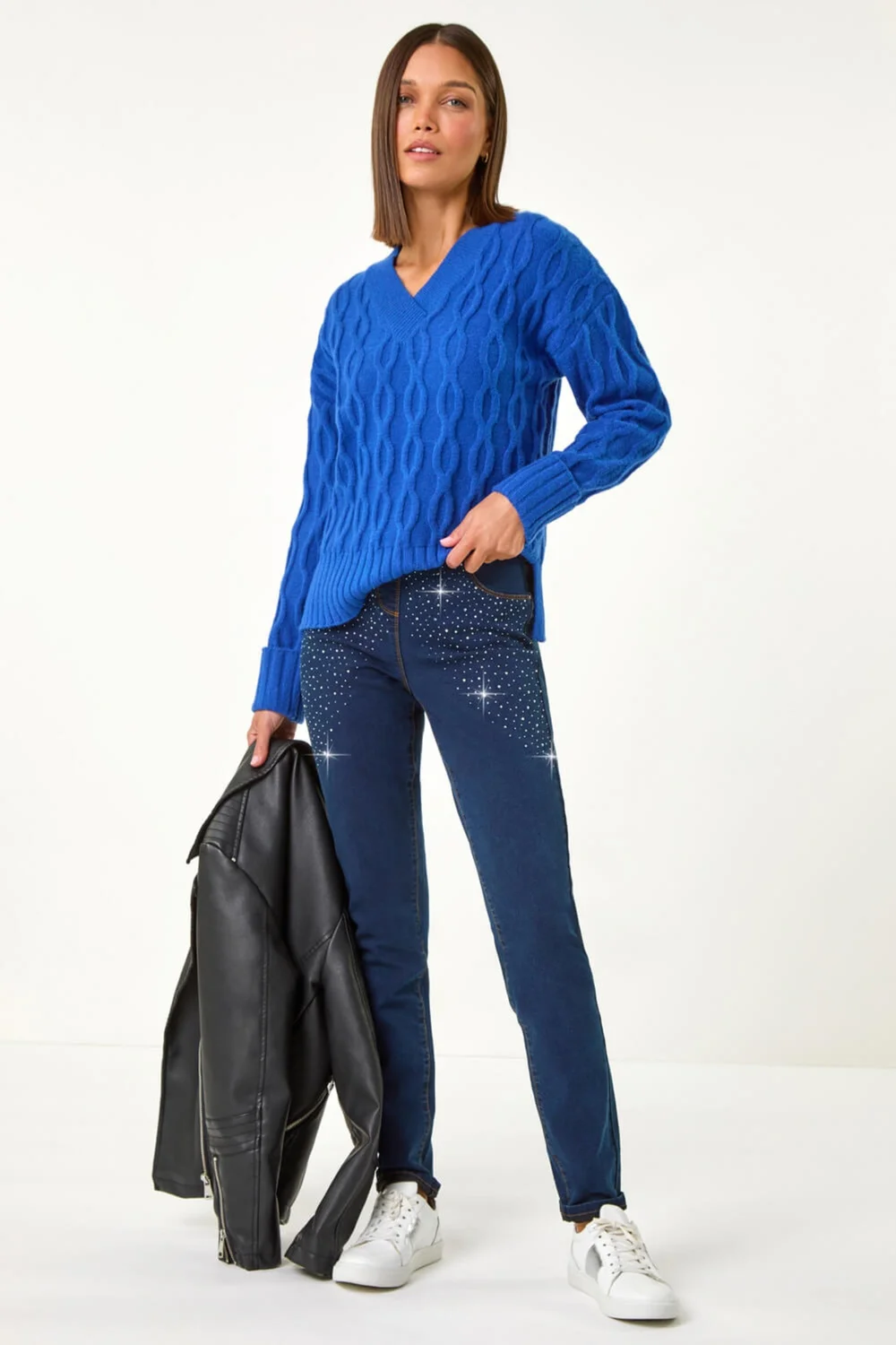 Roman Indigo Blue Shimmer Hotifix Trim Jegging - 12 Image 3