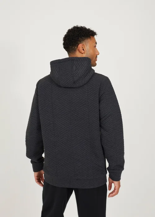 Brave Soul Charcoal Overhead Hoody with Geometric Pattern - S Image 2