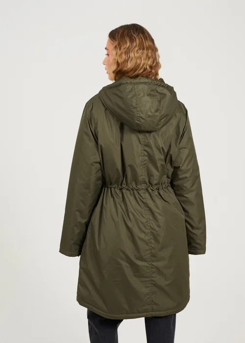 Brave Soul Khaki Shower Resistant Padded Parka Jacket - 8 Image 2