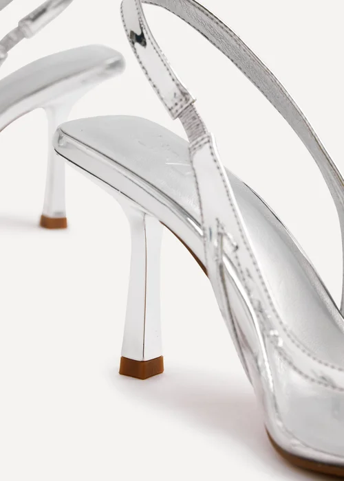 Linzi Shyla Silver Metallic & Perspex Sling Back Court Heel - 3 Image 5