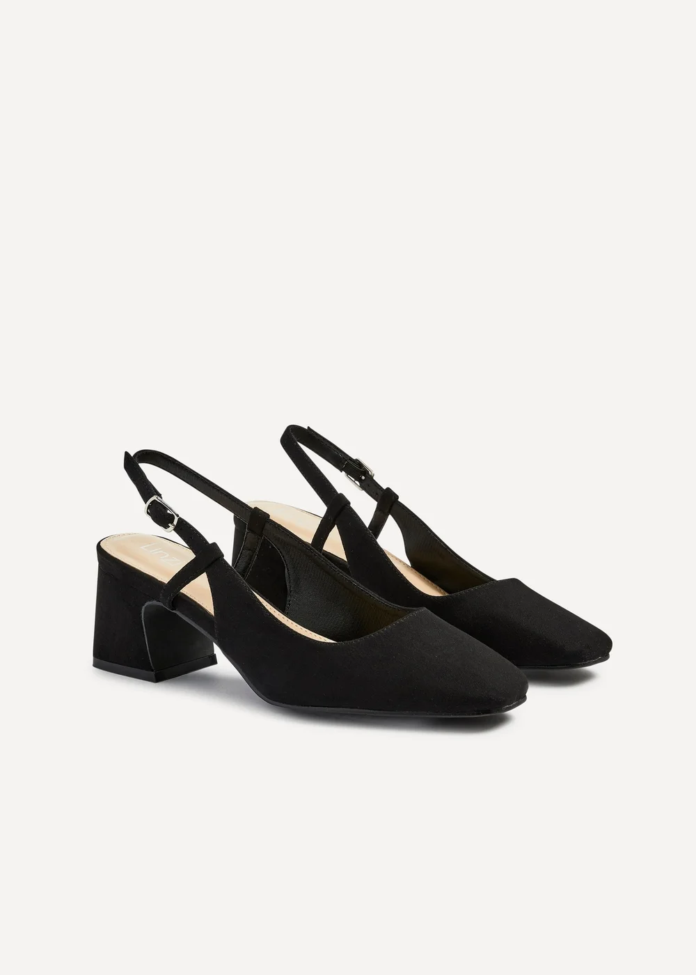 Linzi Mya Black Faux Suede Round Toe Block Heel - 3 Image 5
