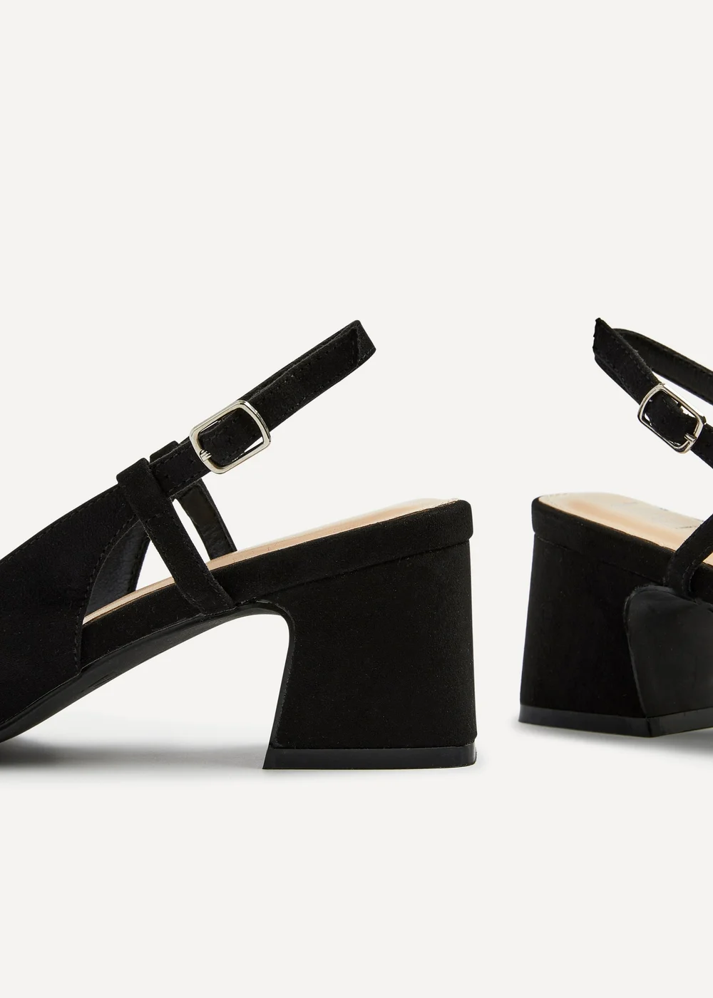 Linzi Mya Black Faux Suede Round Toe Block Heel - 3 Image 4