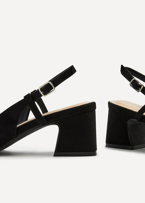 Linzi Mya Black Faux Suede Round Toe Block Heel - 3 Image 4