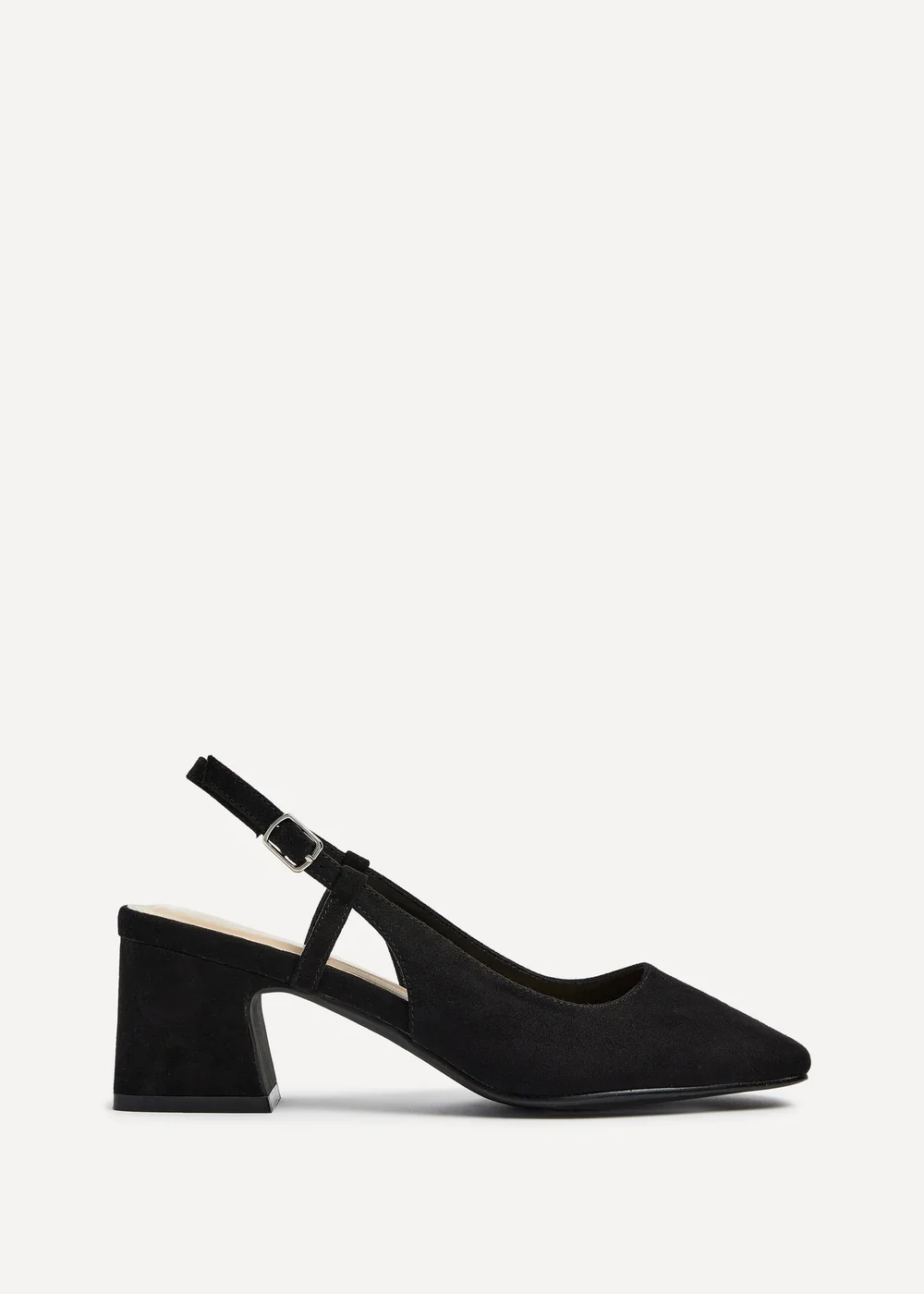 Linzi Mya Black Faux Suede Round Toe Block Heel - 3 Image 2