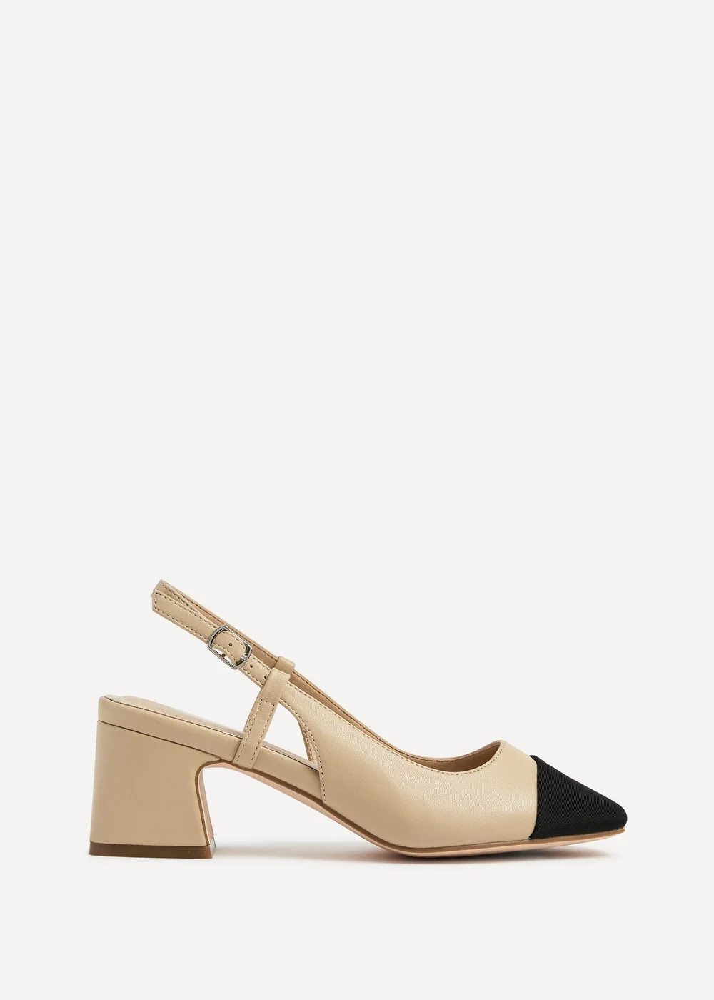 Linzi Freya Nude Faux Leather Close Toe Court Shoe - 3 Image 2