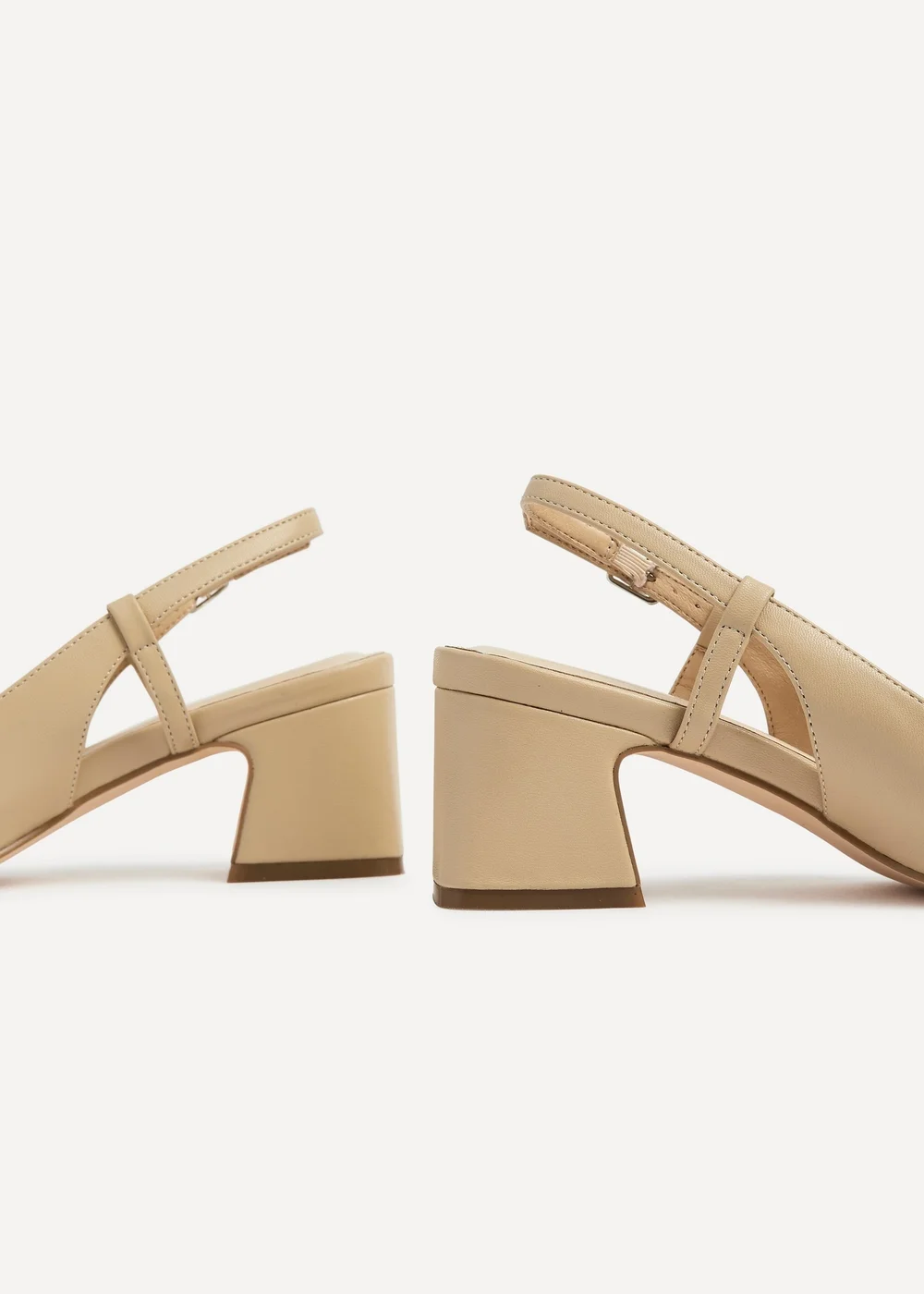 Linzi Freya Nude Faux Leather Close Toe Court Shoe - 3 Image 4