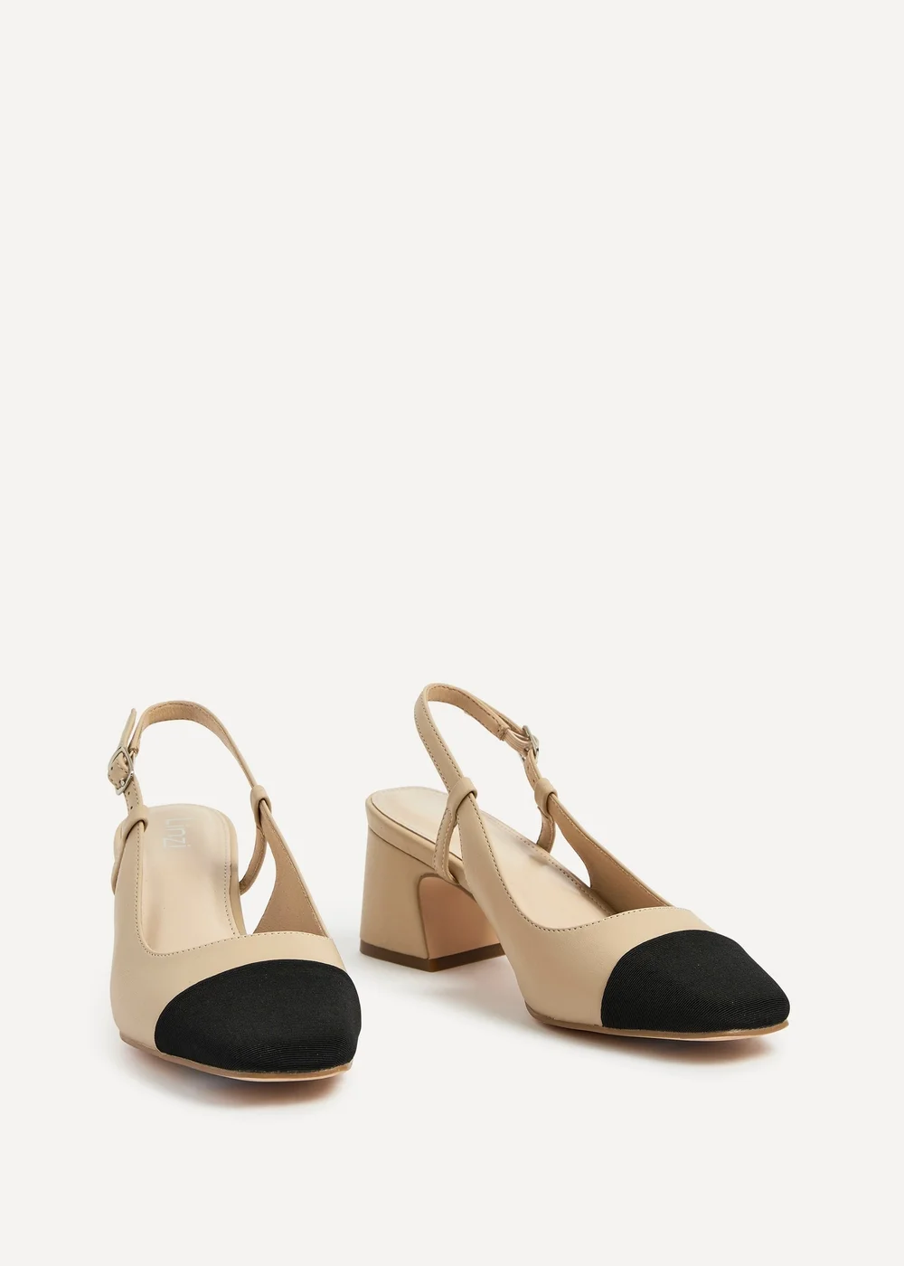 Linzi Freya Nude Faux Leather Close Toe Court Shoe - 3 Image 3