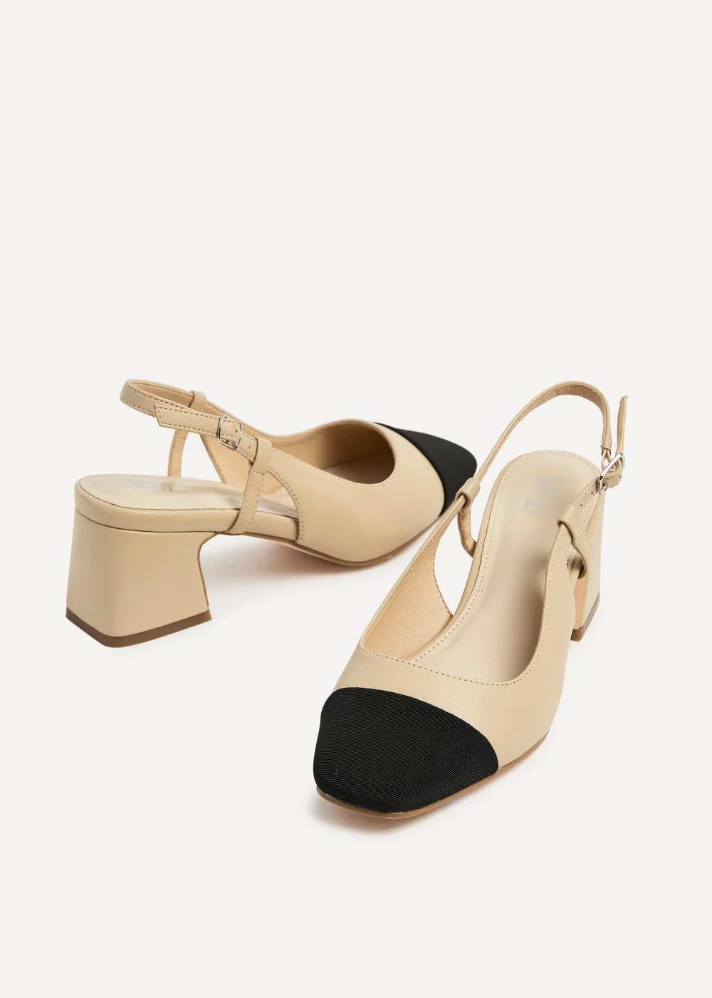 Linzi Freya Nude Faux Leather Close Toe Court Shoe - 3 Image 5