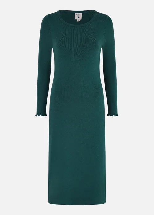 Yumi Green Sparkle Knit Midi Jumper Dress - S Image 3