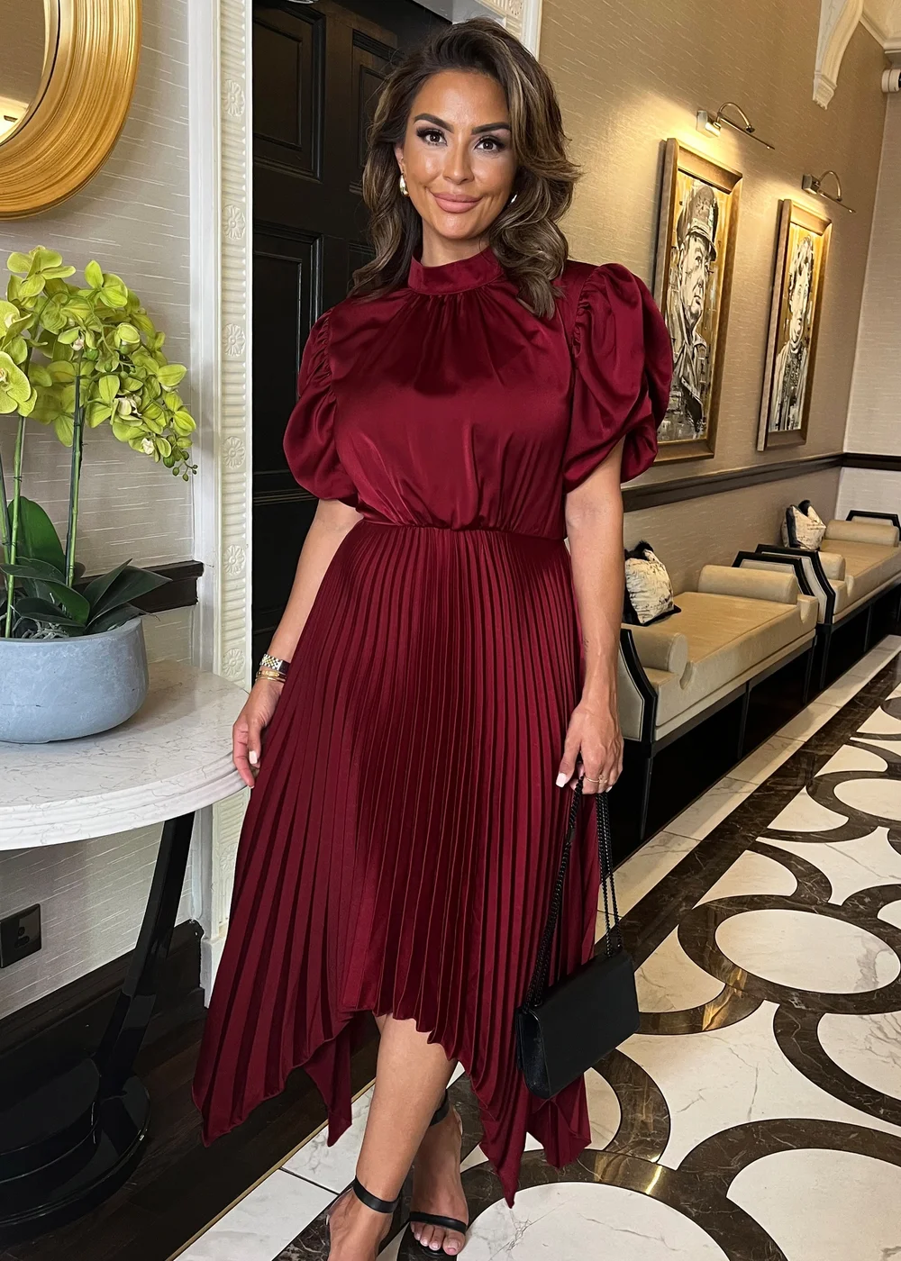red ax paris dress Red Off The Shoulder Draped Top Midi Dress 8