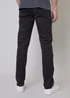 Threadbare Black Cotton Regular Fit Chino Trousers with Stretch - 30/L32 Image 2