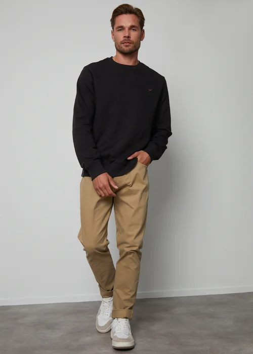 Threadbare Black Crew Neck Sweatshirt - 2XL Image 3