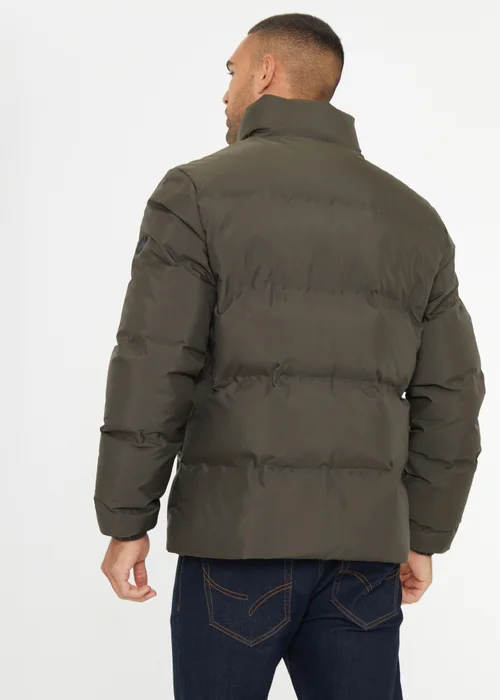 Threadbare Khaki Showerproof Funnel Neck Puffer Jacket - S Image 2