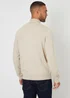 Threadbare Natural Knitted Roll Neck Jumper - Large Image 2