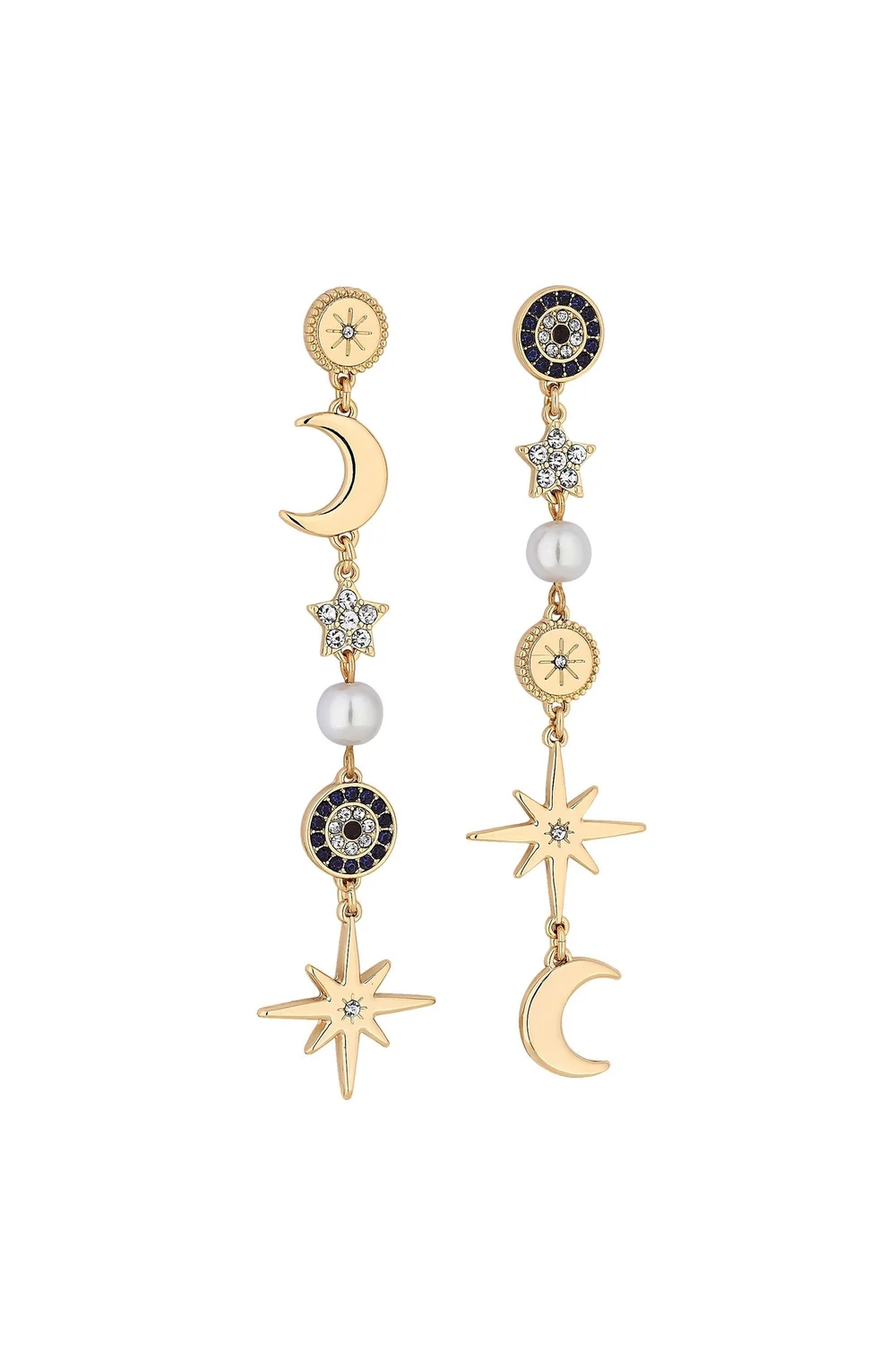 Mood Celestial Mismatch Drop Earrings - One Size Image 1
