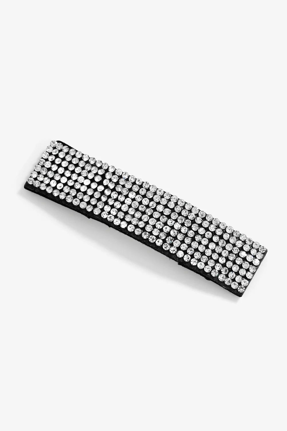 Mood Black Crystal Wide Diamante Hair Clip - One Size Image 2