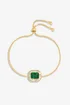 Jon Richard Gold Plated And Emerald Toggle Bracelet - Gift Box - One Size Image 2