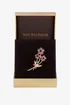 Jon Richard Gold Plated And Amethyst Floral Brooch - Gift Box - One Size Image 1