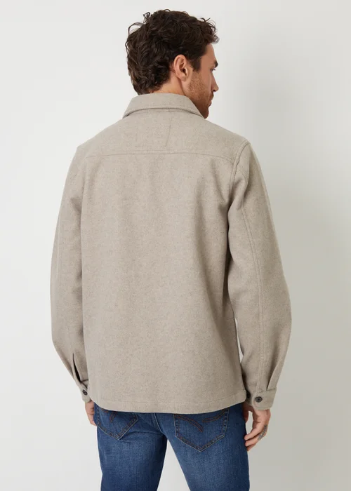 Threadbare Stone Faux Wool Button Up Shacket - S Image 2
