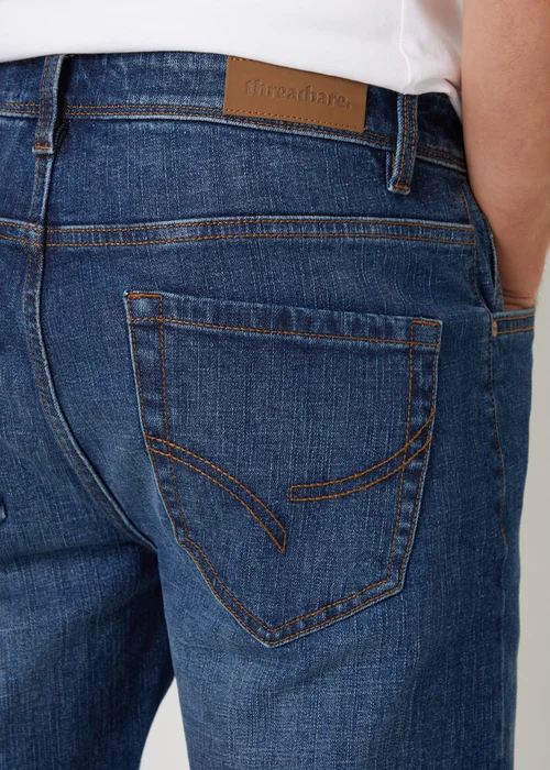 Threadbare Blue Slim Fit Premium Jeans With Stretch - 36/L32 Image 3