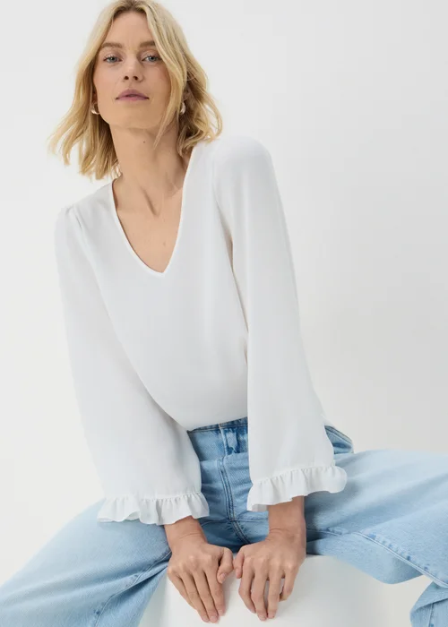 Ivory Frill Sleeve Blouse - 8 Image 1