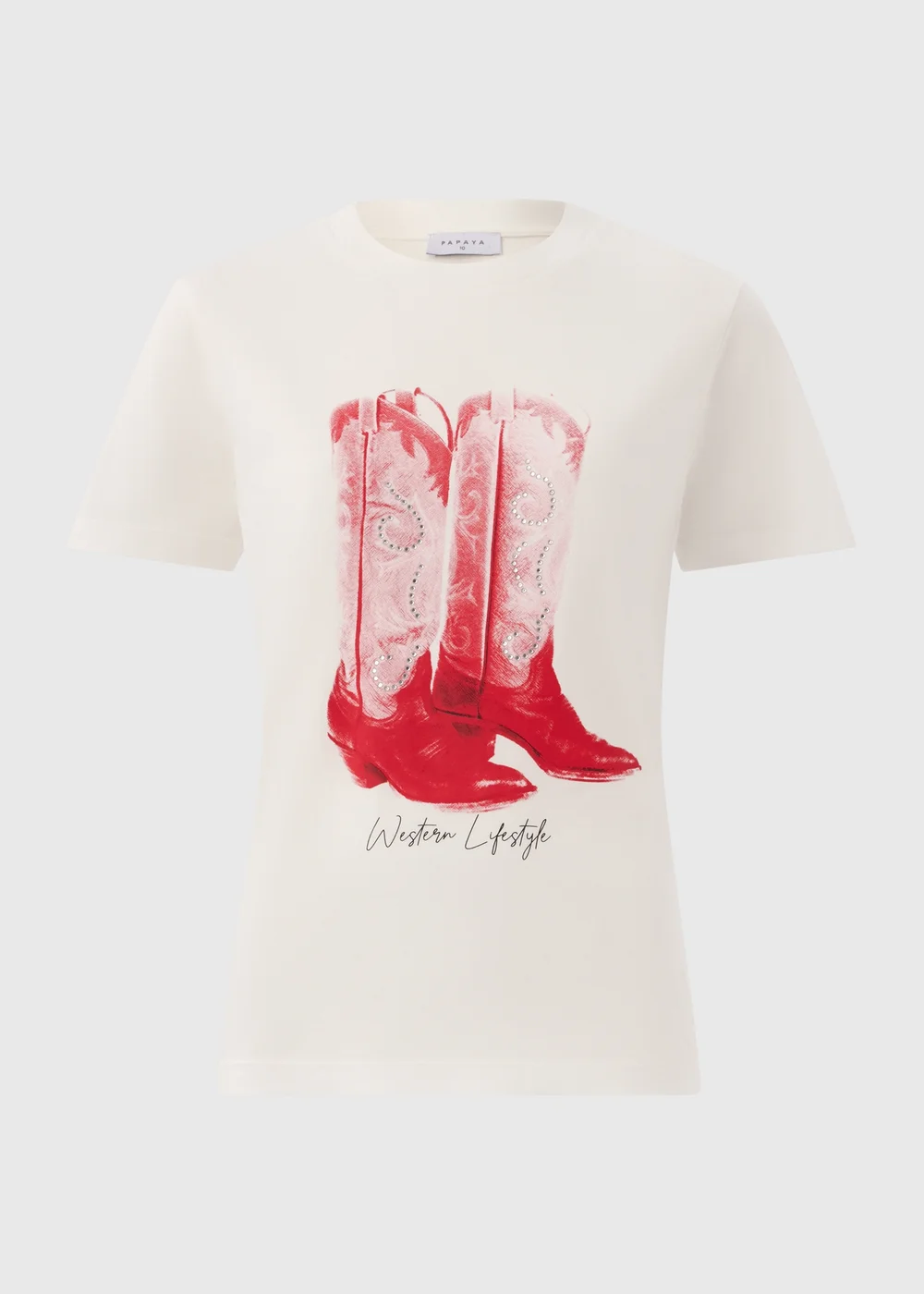 White Western Boots T-Shirt - 8 Image 3