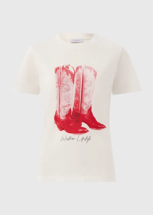 White Western Boots T-Shirt - 8 Image 3