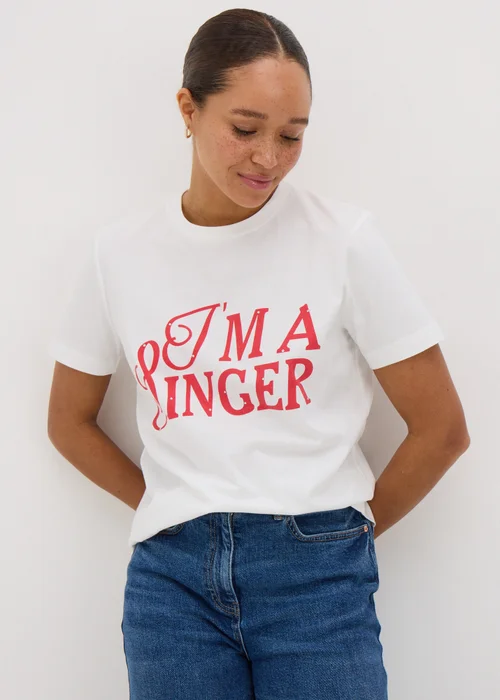 Sabrina Carpenter White I'm A Singer T-Shirt - 8 Image 2