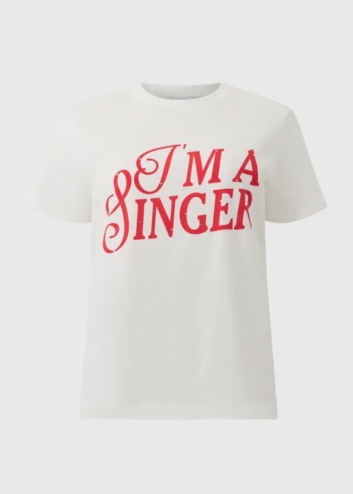 Sabrina Carpenter White I'm A Singer T-Shirt - 8 Image 4