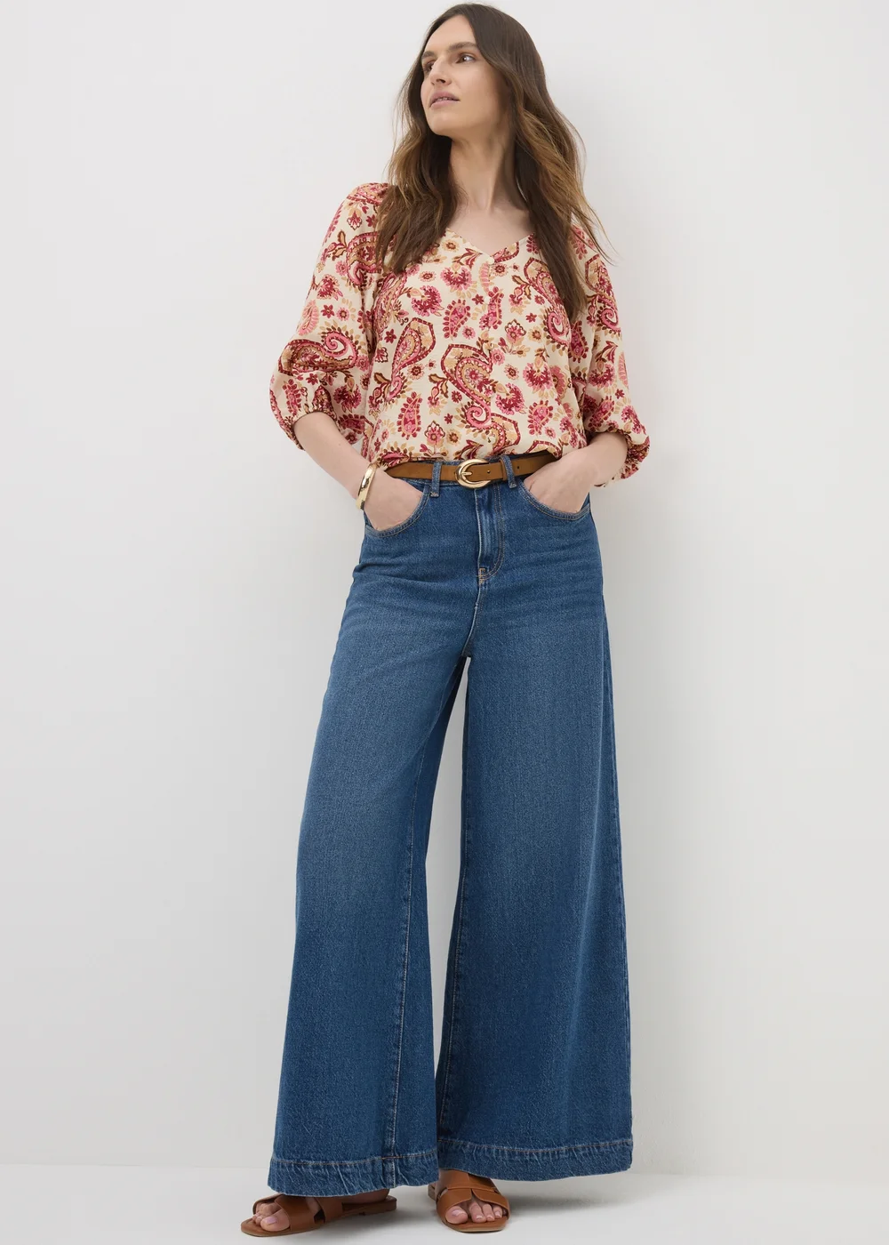 Pink Paisley Print Co Ord Blouse - 8 Image 1