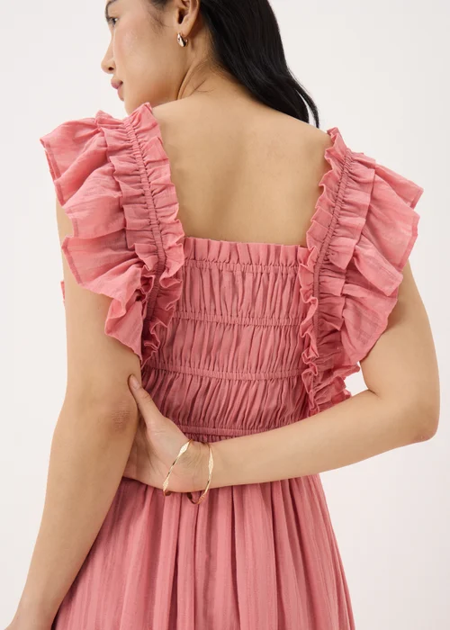Pink Frill Midi Dress - 8 Image 2