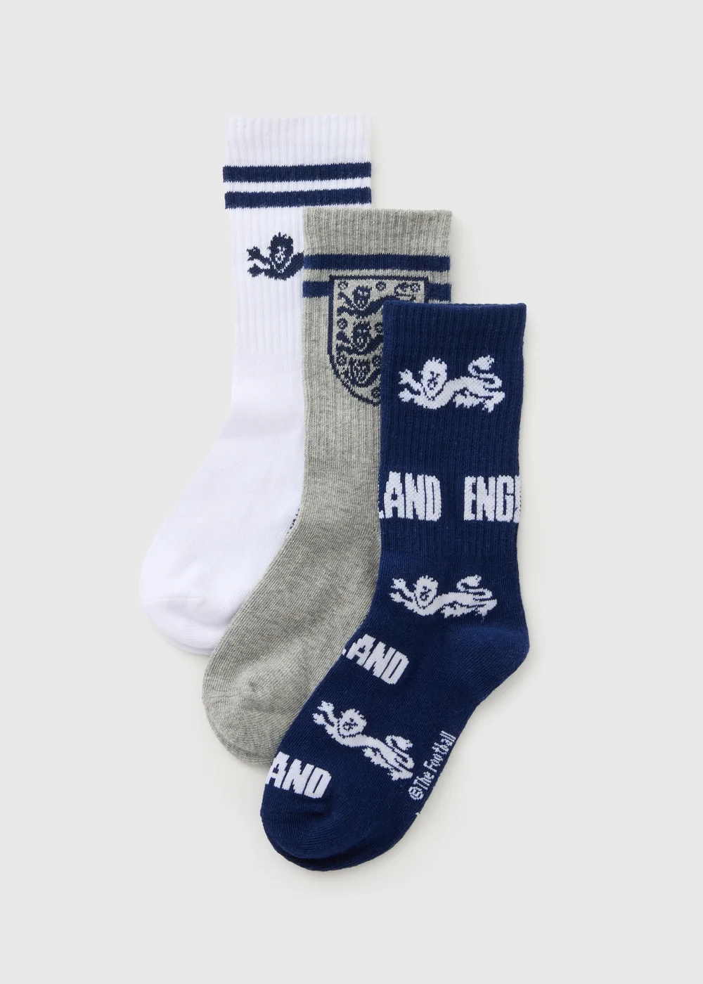 3 Pack Boys Multicolour England Socks (Younger 6-Older 6.5) - 4-5.5 Image 1