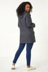 Roman Navy Petite Hooded Zip & Pocket Raincoat - 12 Image 3