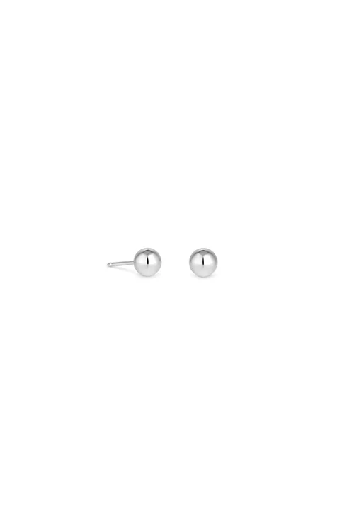 Simply Silver Sterling Silver 925 Polished Orb Earrings - One Size Image 1