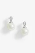 Simply Silver Sterling Silver 925 Cubic Zirconia & Pearl Classic Stud Earrings - One Size Image 1