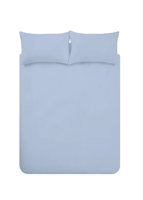Catherine Lansfield Blue Brushed Cotton Duvet Set - Single Image 4