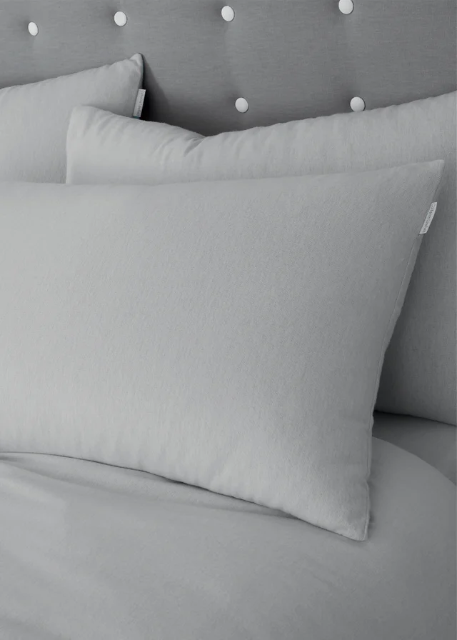 Catherine Lansfield Grey Brushed Cotton Duvet Set