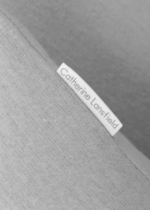 Catherine Lansfield Grey Brushed Cotton Duvet Set - Single Image 3