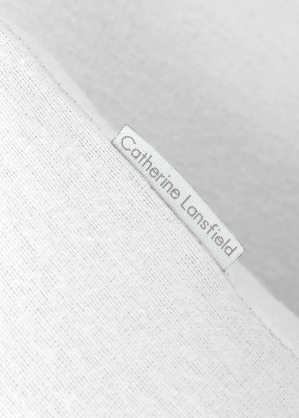 Catherine Lansfield White Brushed Cotton Duvet Set - Single Image 3