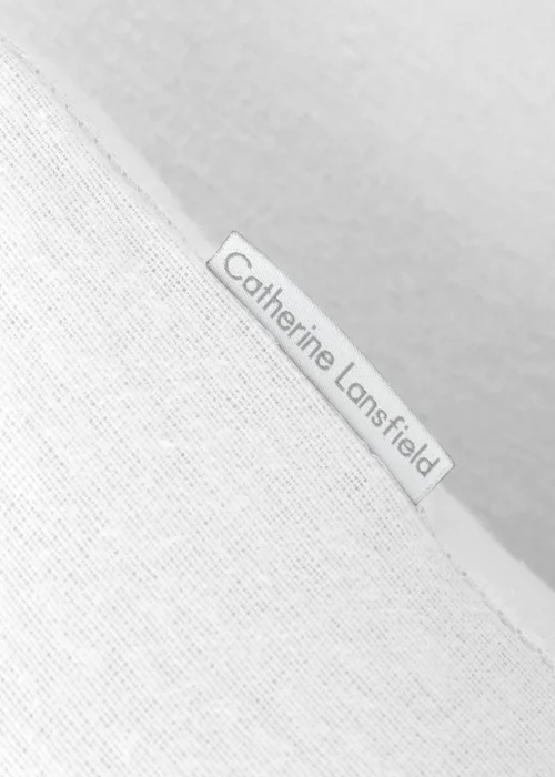 Catherine Lansfield White Brushed Cotton Duvet Set - Single Image 3