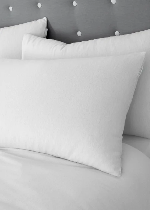 Catherine Lansfield White Brushed Cotton Duvet Set - Single Image 2