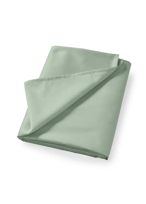 Bianca Fine Linens Green Cotton Sateen Flat Sheet - Single Image 3