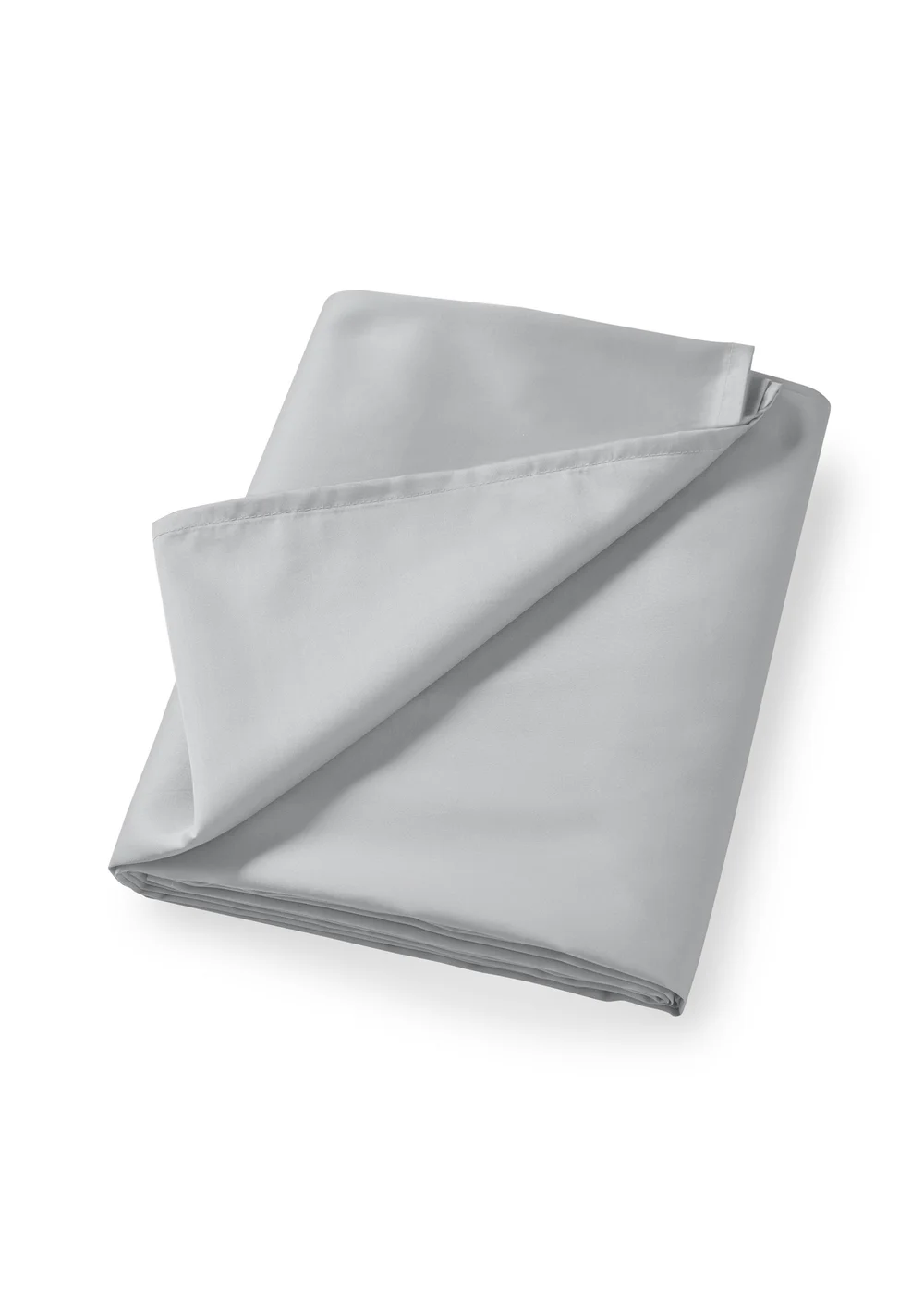 Bianca Fine Linens Grey Cotton Sateen Flat Sheet - Single Image 3