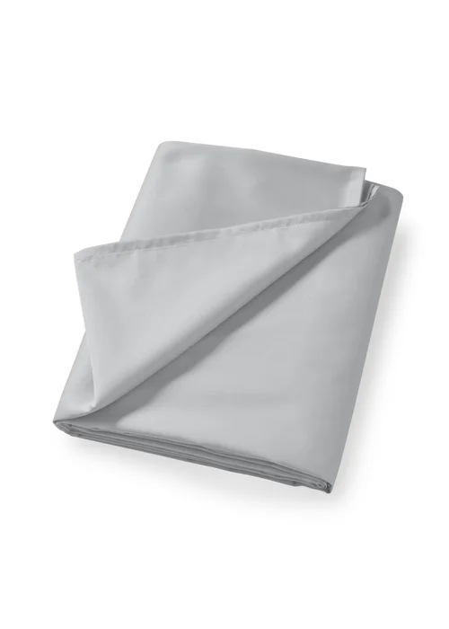 Bianca Fine Linens Grey Cotton Sateen Flat Sheet - Single Image 3
