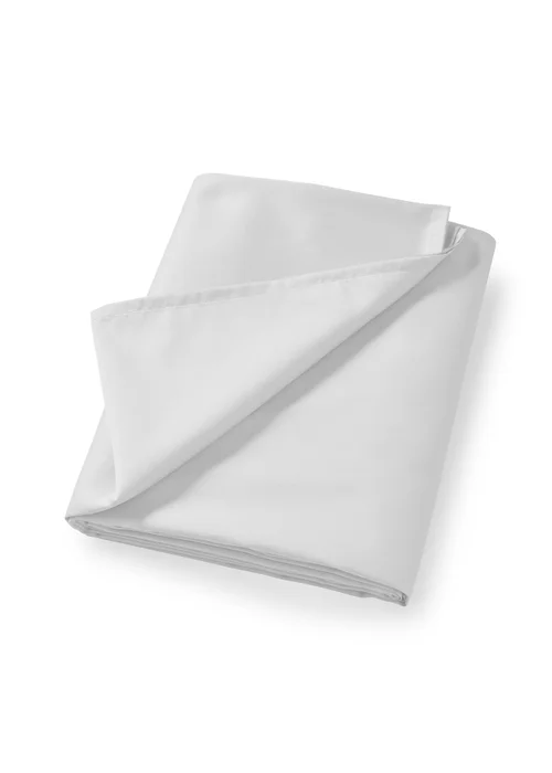 Bianca Fine Linens White Cotton Sateen Flat Sheet - Single Image 3