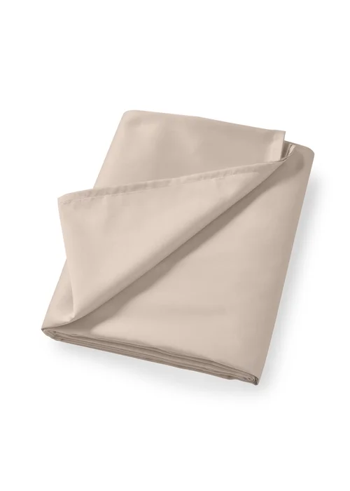 Bianca Fine Linens Oyster Cotton Sateen Flat Sheet - Single Image 3