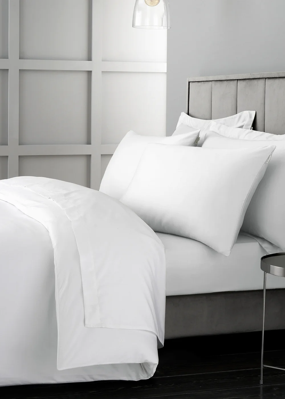 Bianca Fine Linens White Cotton Sateen Duvet Set - Single Image 1